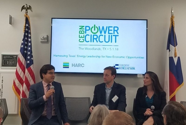 Charles Hernick, Policy Director, Citizens for Responsible Energy Solutions (CRES) Forum; David Green, Deputy Director, Coastal Resources, General Lands Office; and Barbara Canales, Commissioner, Port of Corpus Christi Authority discuss clean energy policy opportunities and challenges in Texas.